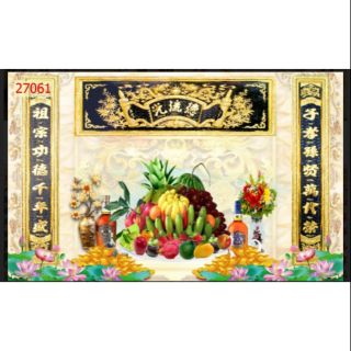 Tranh 3D dán ban thờ, phòng thờ trang trí