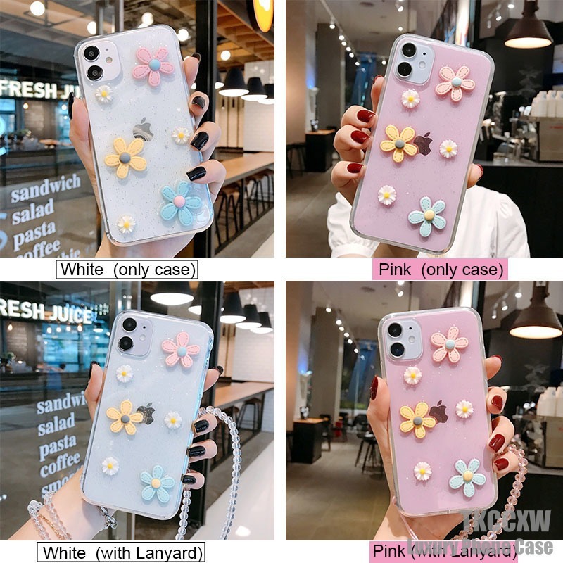 Ốp Lưng Họa Tiết Hoa Cúc 3d Dễ Thương Cho Samsung Galaxy S20 Ultra S20 Plus S20 Fe S10 Lite S10 S9 S8 Plus A91 M80S