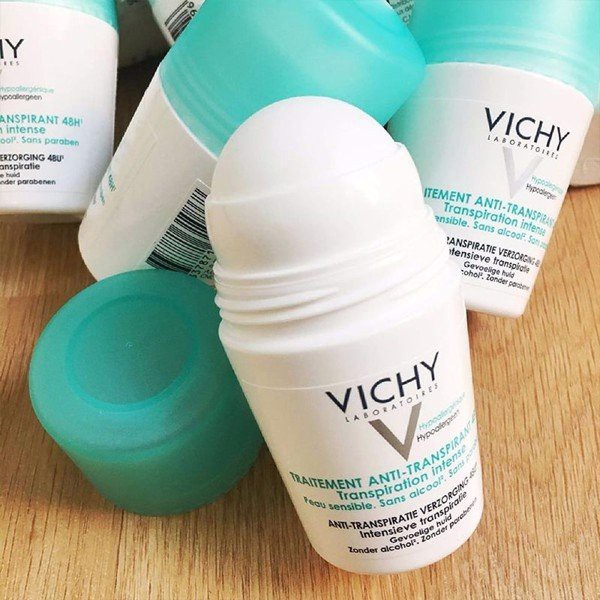 Lăn Khử Mùi Vichy Đỏ, Xanh. Khô Thoáng Diệt Khuẩn dưới cánh tay Detranspirant Intensif 72H #Pvy Beauty