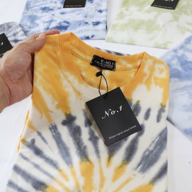 Áo thun unisex nam nữ tay lỡ TIE DYE loang màu