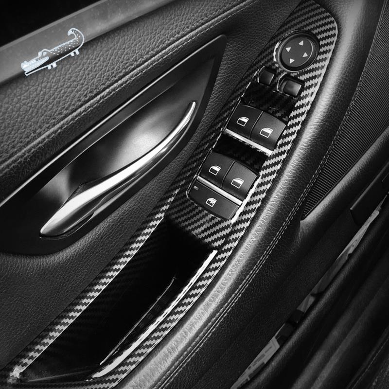 Ốp bọc tay nắm cửa xe hơi bằng sợi carbon cho BMW F10 F11 5 Series