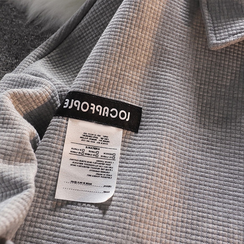 Áo sweater IELGY tay dài cổ polo phong cách Nhật Bản cho nam