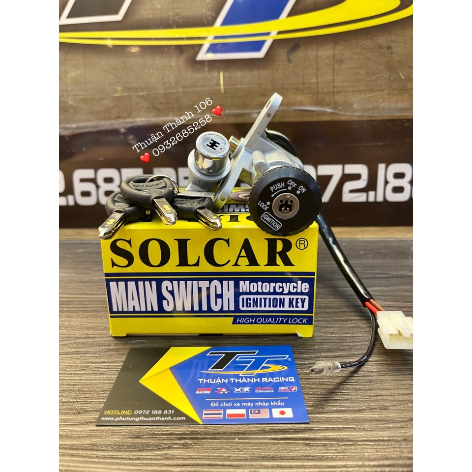 Khóa máy Yaz 6 cạnh zin Solcar
