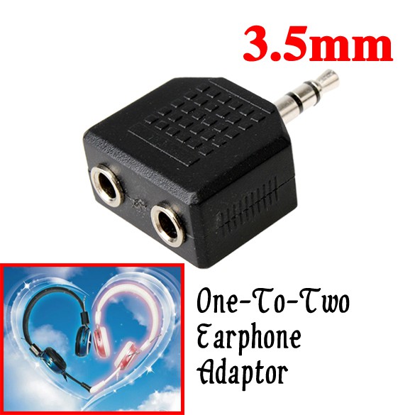 Bộ chuyển đổi chia cổng tai nghe jack cắm 3.5mm sang 2 ổ cắm