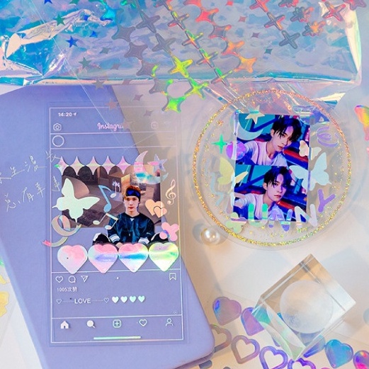Sticker trang trí Toploader Mo-card hologram lấp lánh - Be Tiny Stationery