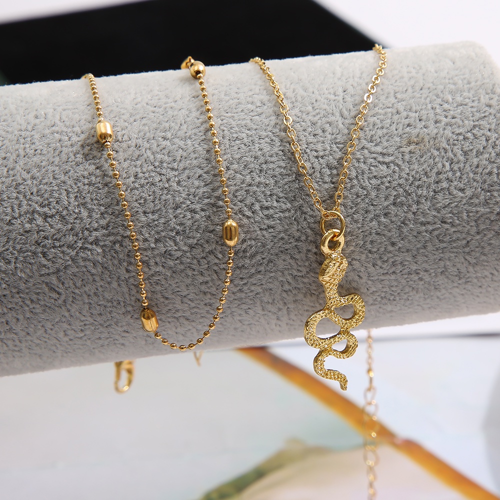 Lắc Chân Hai Lớp Hình Rắn Thời Trang Dành Cho Nữ
