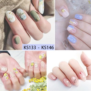 Set of cute nail stickers for decoration
