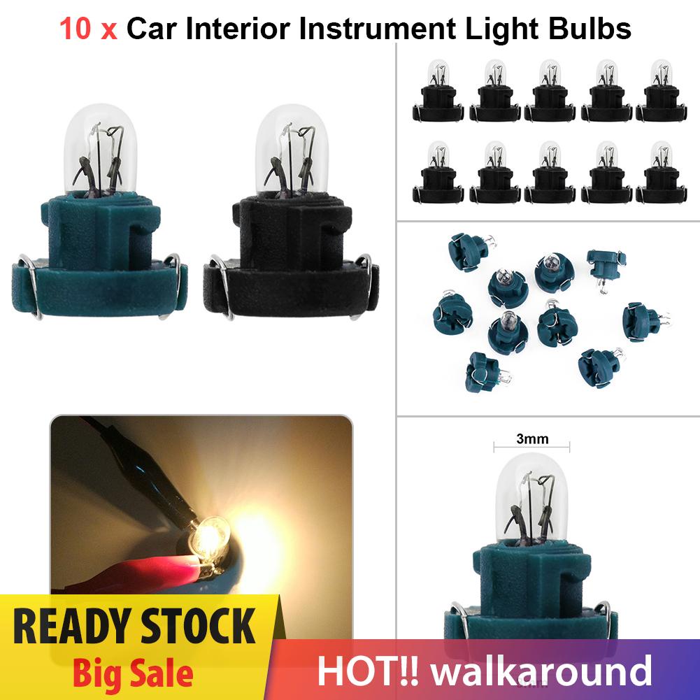 10 Bóng Đèn LED T3 12V Gắn Bảng Điều Khiển Cho Xe Hơi