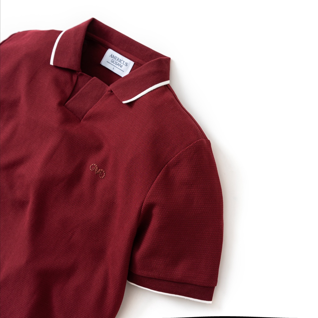 A/G Áo Polo Cổ Chữ V Phom Slimfit. Chất Liệu Cotton Thoáng Mát Không Nhiều Phong Cách Trẻ Trung Năng Động