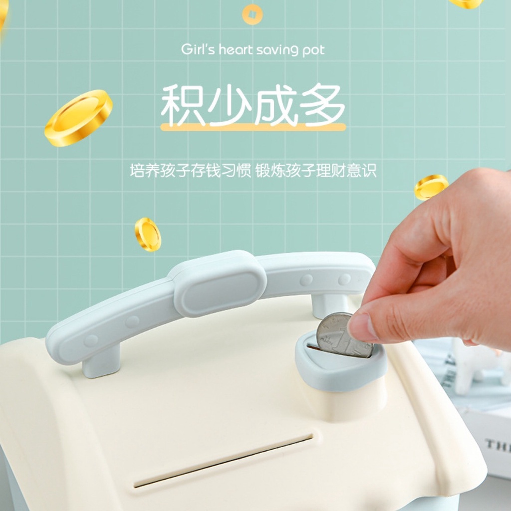 Hộp đựng tiền tiết kiệm INFEEL.ME hình ngôi nhà hoạt hình dễ thương sức chứa lớn làm quà sinh nhật
