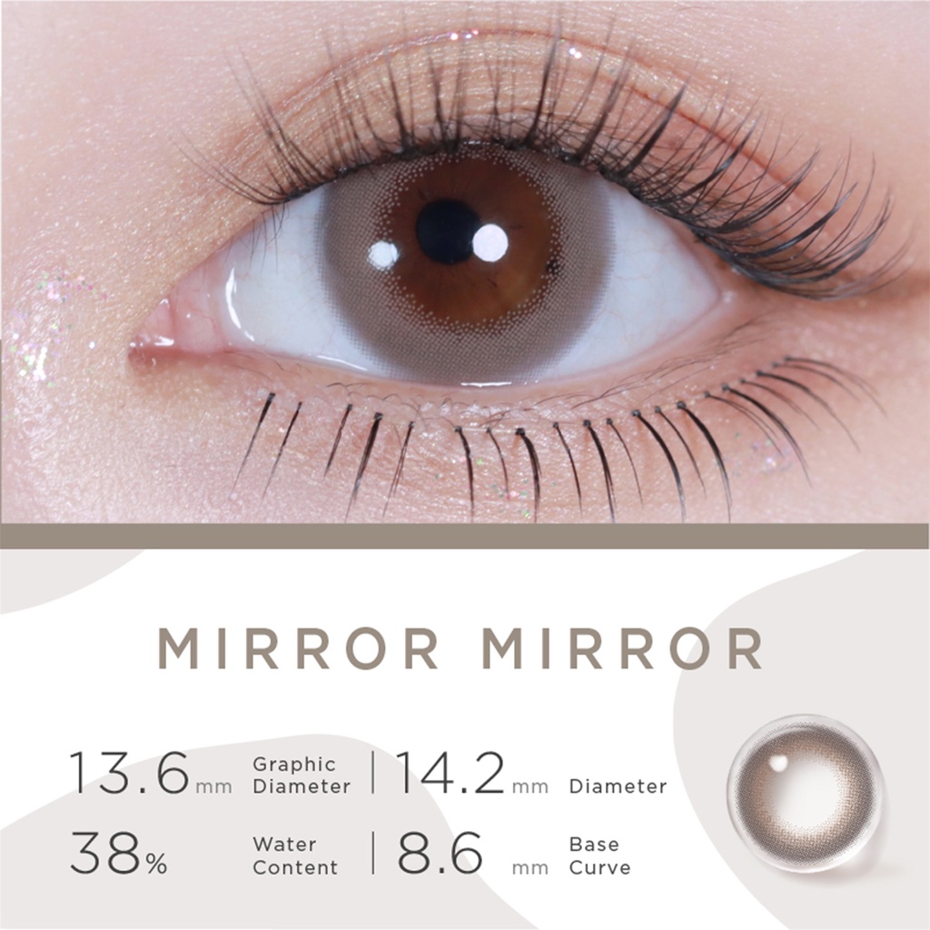 Hộp 2 kính áp tròng Moody Mirror Mirror 14.2mm thay đổi mỗi tháng
