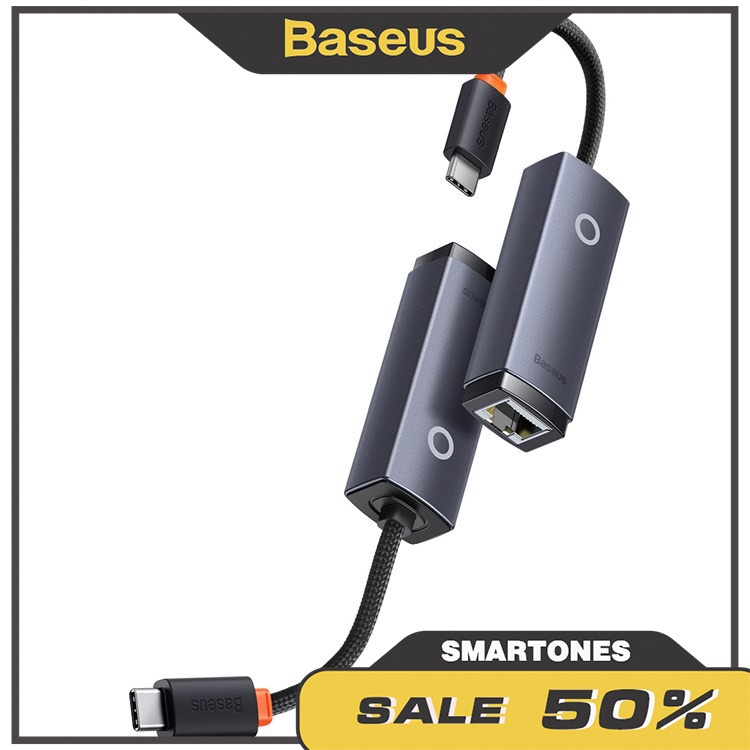 Cổng chuyển đổi Baseus Lite Series Type C to RJ45 1000Mbps cho laptop, máy tính bảng