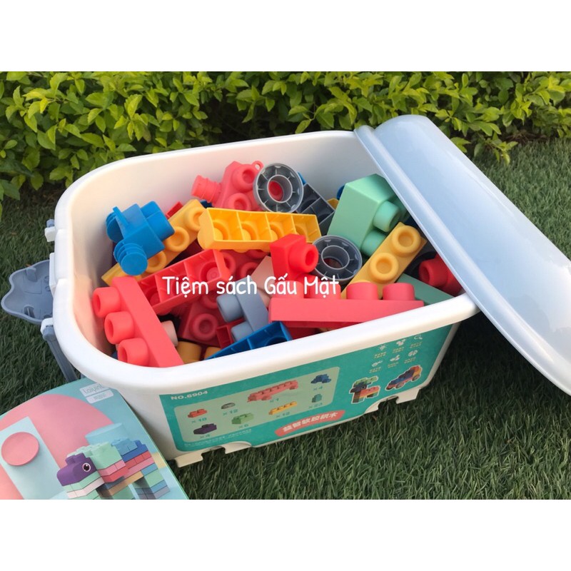 Đồ chơi lắp ghép Lego nhựa dẻo Woolly Trailer Bin - 80 chi tiết