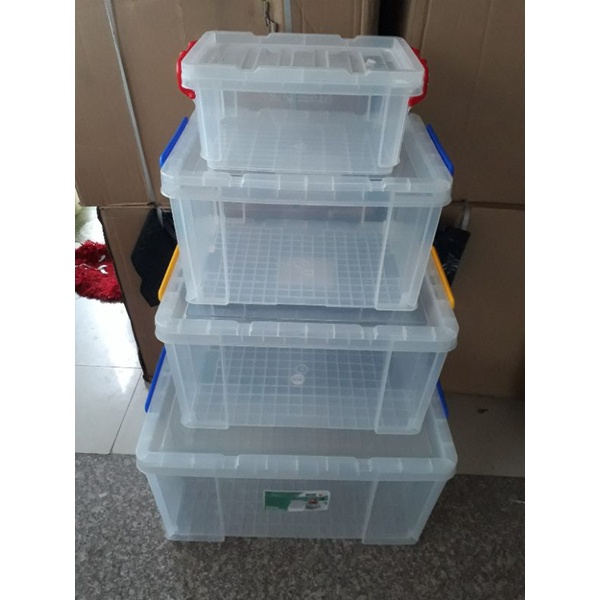 Thùng nhựa trong suốt đựng đồ đa năng Việt Nhật 5L,10L,25L,35L,65L