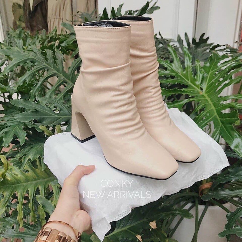 Boot gót cong nhăn fullbox