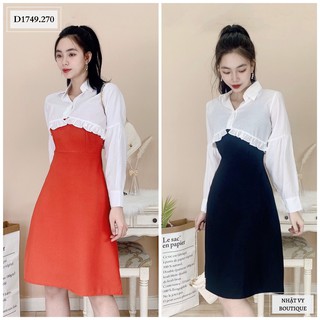 SET ĐẦM 2 DÂY CHÍT EO KHOÁC NGẮN - D1749