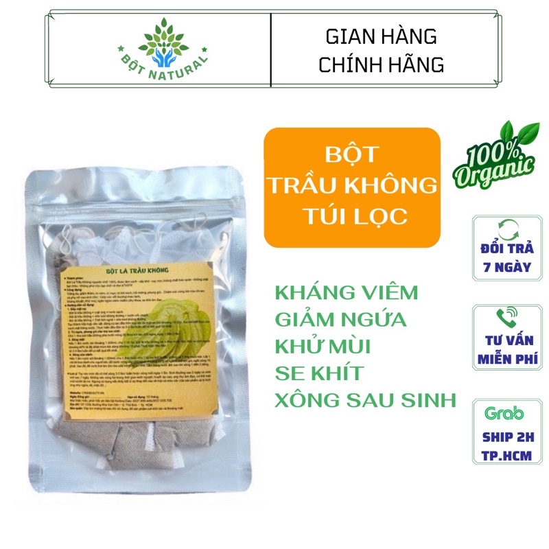 Bột trầu không - túi lọc tiện lợi - giảm viêm, ngứa rát, se khít, đẩy dịch sau sinh, …| Bột Natural| Bột Natural