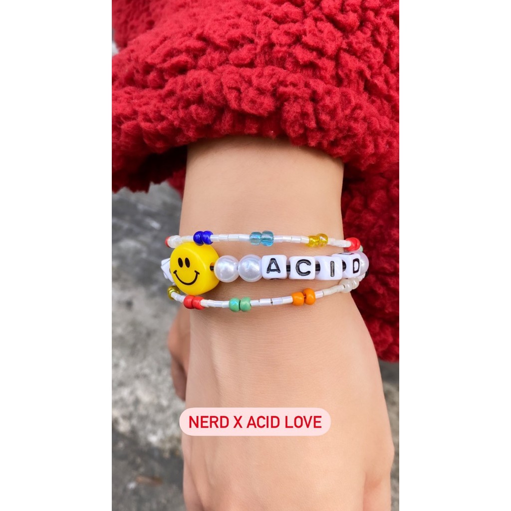 Vòng Tay Chữ Mặt Cười - Acid Love Bracelet