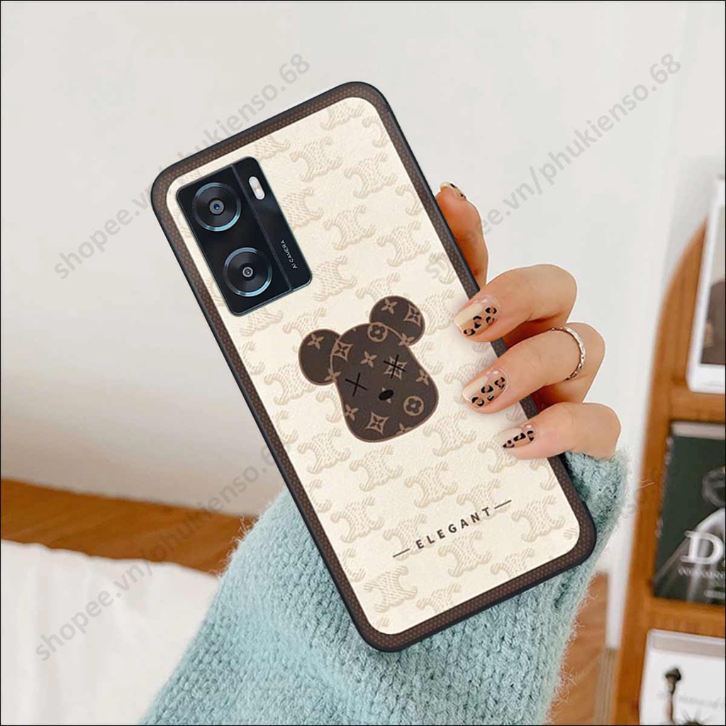 Ốp lưng điện thoại Oppo A57 2022 elegant, gấu be@rbrick cao cấp, vỏ ốp rẻ đẹp