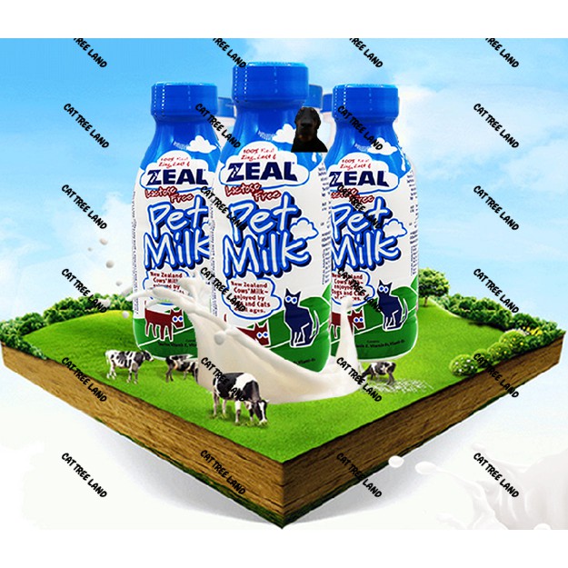 SỮA BÒ TƯƠI UỐNG LIỀN ZEAL CHO CHÓ MÈO 380ML, HÀNG NEW ZEALAND - SỮA ZEAL TIỆT TRÙNG CHO THÚ CƯNG