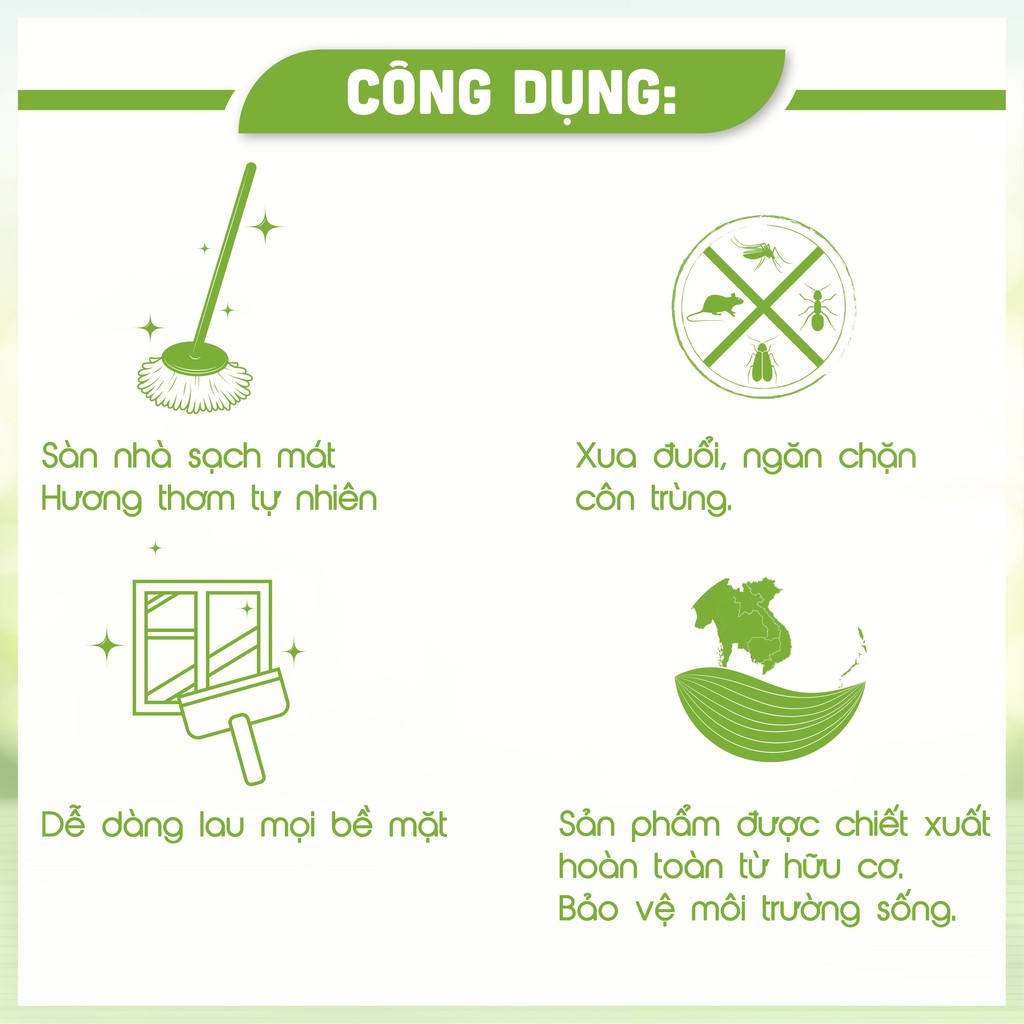 Combo Lau Sàn Sả Chanh + Quế, Nước Lau sàn AN AN đã được kiểm định tại sở KHCN HCM với 100% hữu cơ