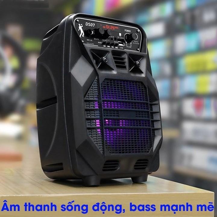 Loa Bluetooth Hoco DS07 8W kèm Micro karaoke dành cho mọi thiết bị