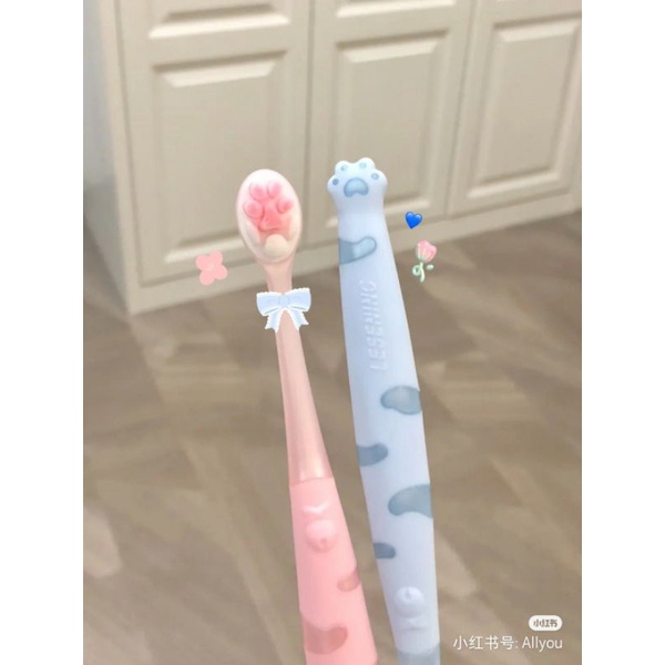 Có sẵn - bàn chải đánh răng chân mèo cute dễ thương