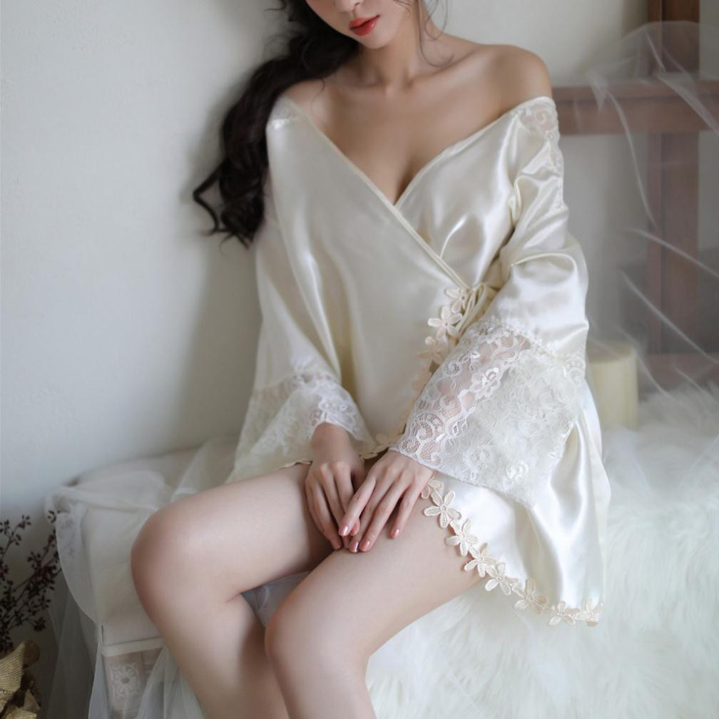 [Loại I - Siêu Đẹp] Áo choàng ngủ gợi cảm chất cao cấp mềm mịn A615-áo choàng ngủ phi lụa | BigBuy360 - bigbuy360.vn