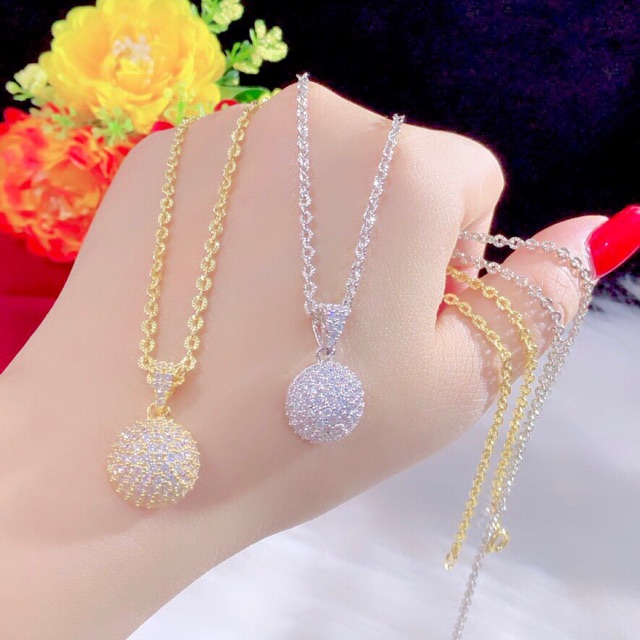 Dây chuyền màu vàng 18 màu bạch kim cao cấp mẫu mới cực đẹp