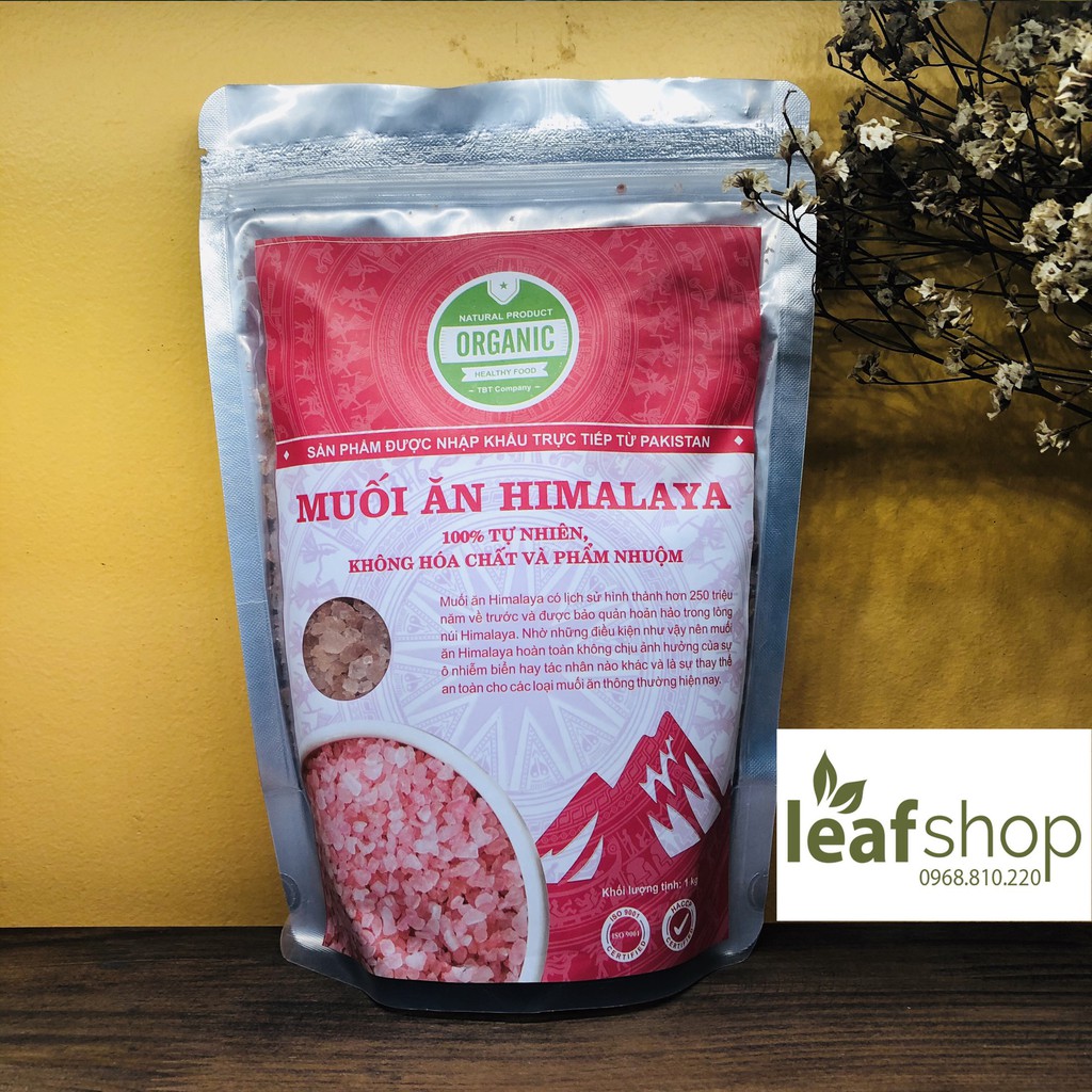 Muối hồng Himalaya hạt vừa (1mm-3mm) TBT Organic Food 1kg