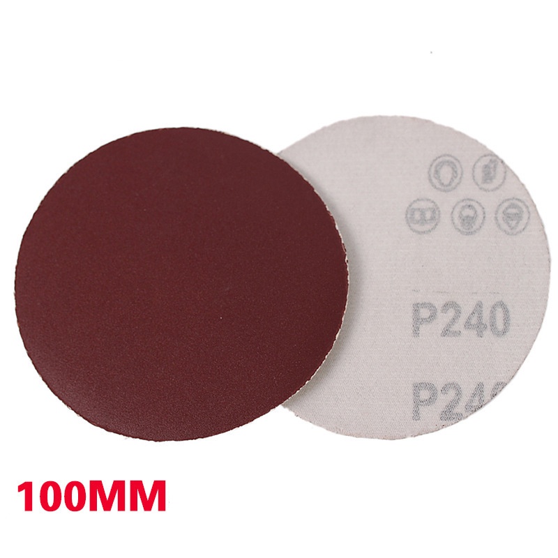 Combo 40 Giấy mài nhám xếp tròn 100mm đánh bóng, mặt sau tự dính AOTUO 4 inch 5 inch với mật độ hạt từ 60 tới 2000