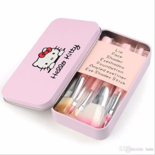Bộ 7 Cọ Trang Điểm Hello Kitty ( Hộp Thiếc ) bộ cọ hellokitty