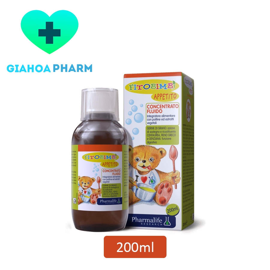 Fitobimbi Appetito - Siro bổ sung vi chất, giúp bé ăn ngon, tăng  đề kháng, tiêu hóa, hấp thu ở trẻ em, giảm biếng ăn