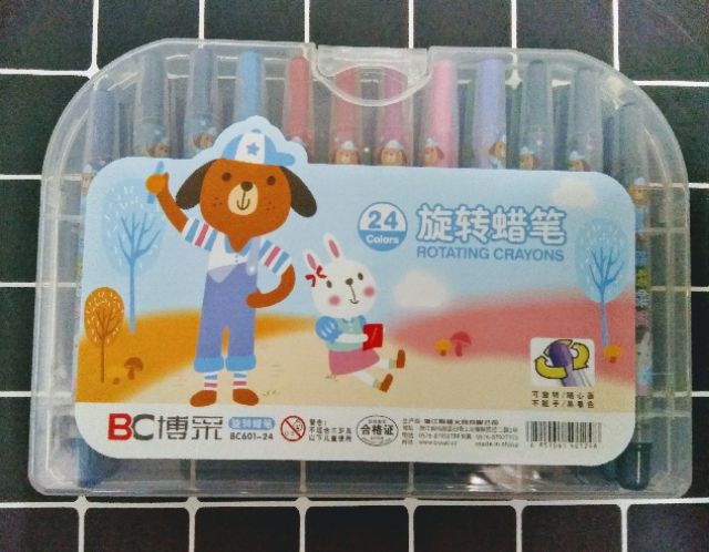 Hôp bút sáp tô màu có nút vặn