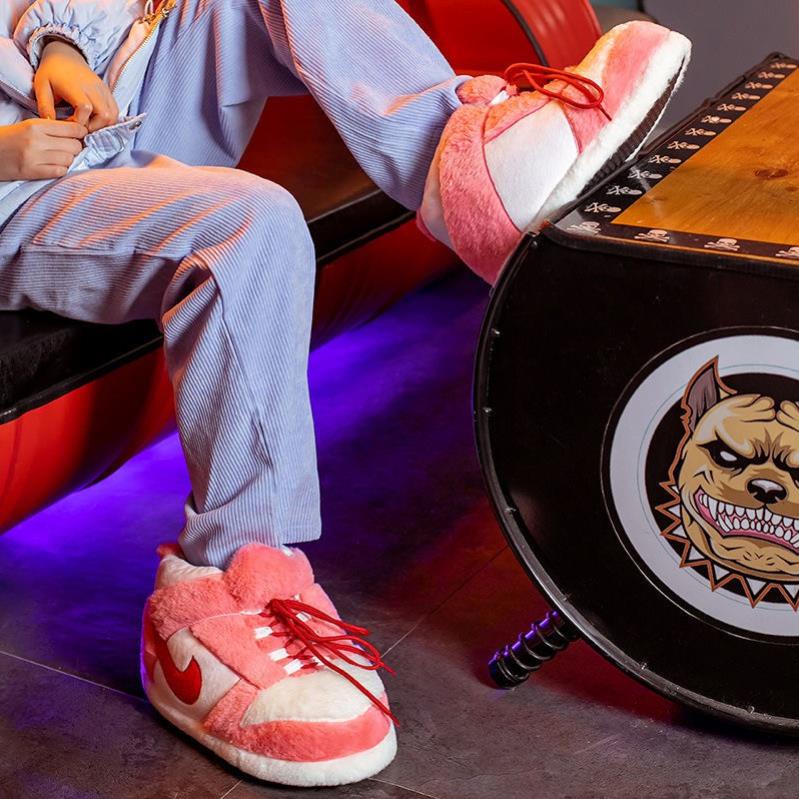 Dép bông đi trong nhà ĐẾ CAO SU màu hồng HÀNG CÓ SẴN vyvyshop