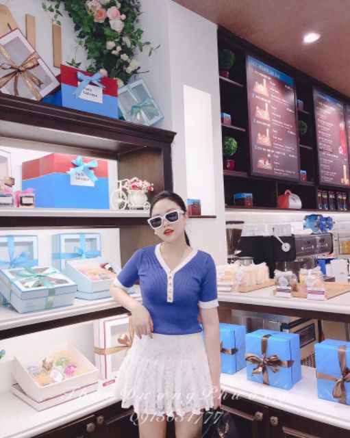 Áo len motoghi khuy viền hàng QC