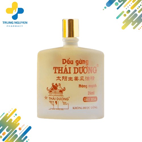 Dầu gió gừng giảm đau đầu, cảm cúm Thái Dương (Lọ 24ml)