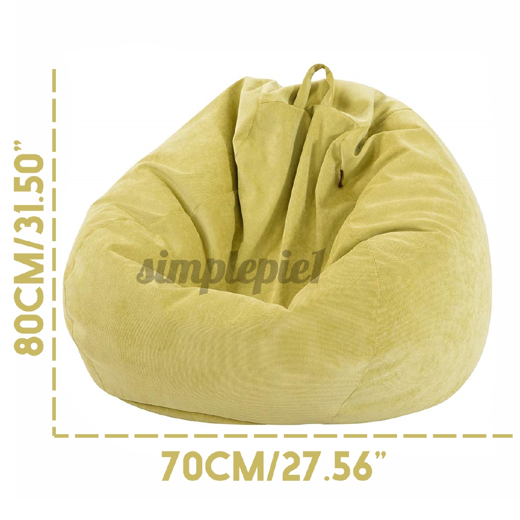 Vỏ Bọc Ghế Lười Bằng Vải Nhung Kẻ Cho Người Lớn Và Trẻ Em 70*80cm Kids Size Bean Bag Cover