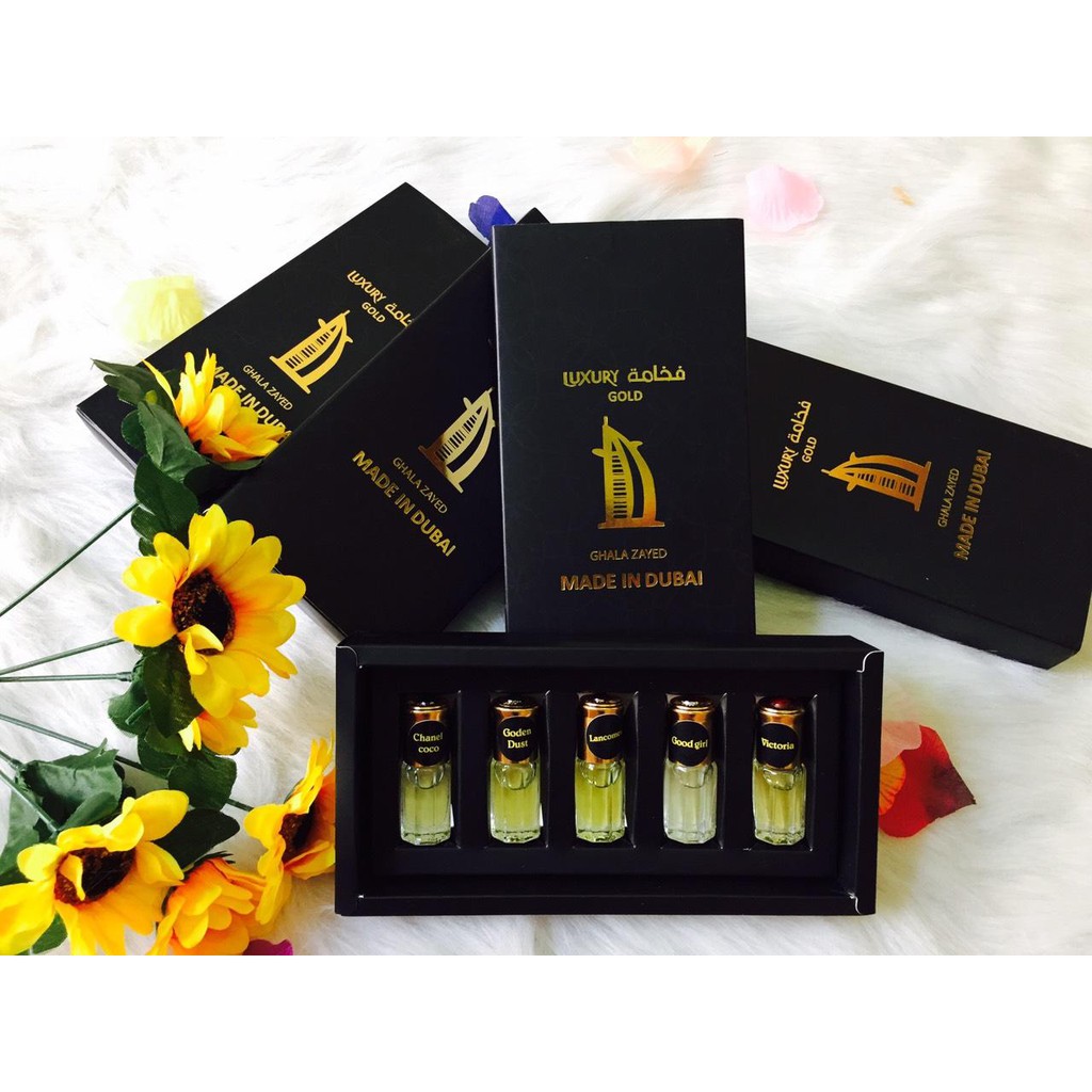 [CHÍNH HÃNG]Tinh Dầu Nước Hoa Dubai ,Set 5 Mùi Nước Hoa Quyến Rũ,Sang Trọng, Đẳng Cấp Cho Cả Nam & Nữ - Combo Set 5 mini | BigBuy360 - bigbuy360.vn