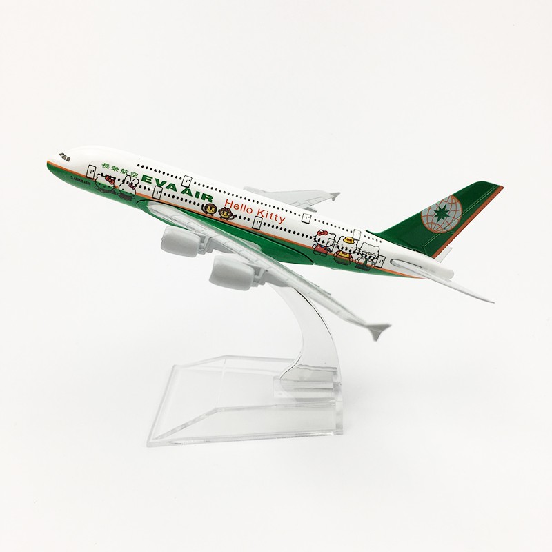 Mô hình máy bay Hello Kity 16cm(Mô hình máy bay+ đế trưng bày)