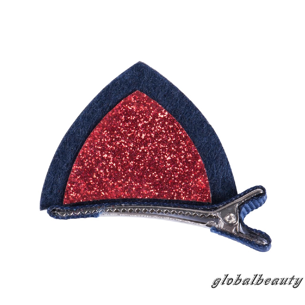 Kẹp tóc tai mèo đính kim sa siêu dễ thương cho bé gái