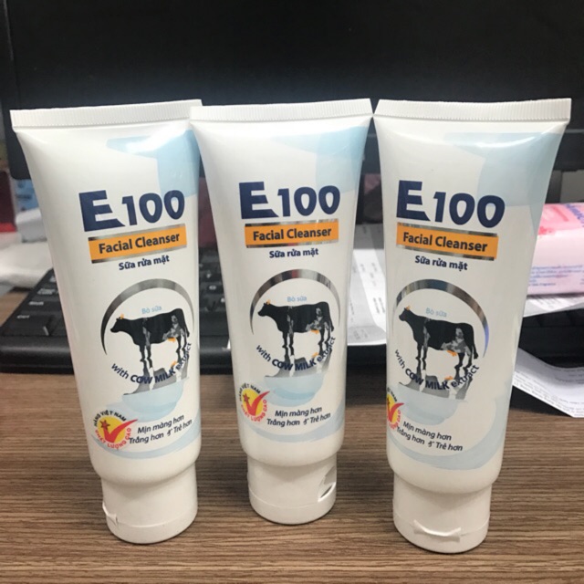 Sữa rửa mặt e100 sữa bò