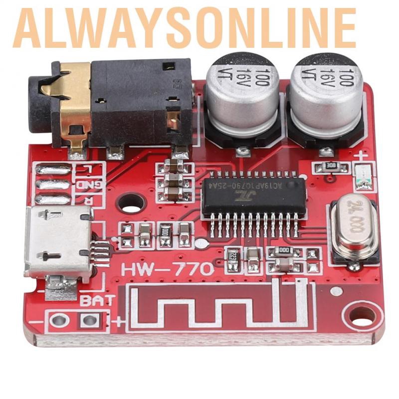 Bảng Mạch Giải Mã Âm Thanh Không Dây Alwaysonline 3.7v-5v Mp3 Bluetooth 4.1 Cho Xe Hơi