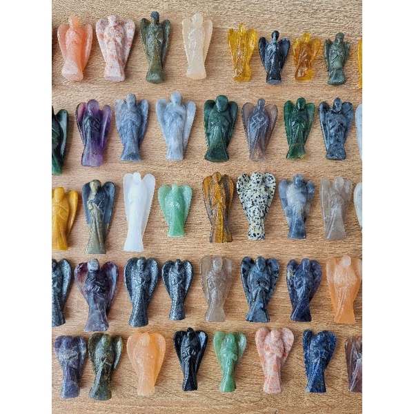 Tượng đá Thiên Thần (Angel Carvings), đá thach anh dùng trong Tarot, Reiki