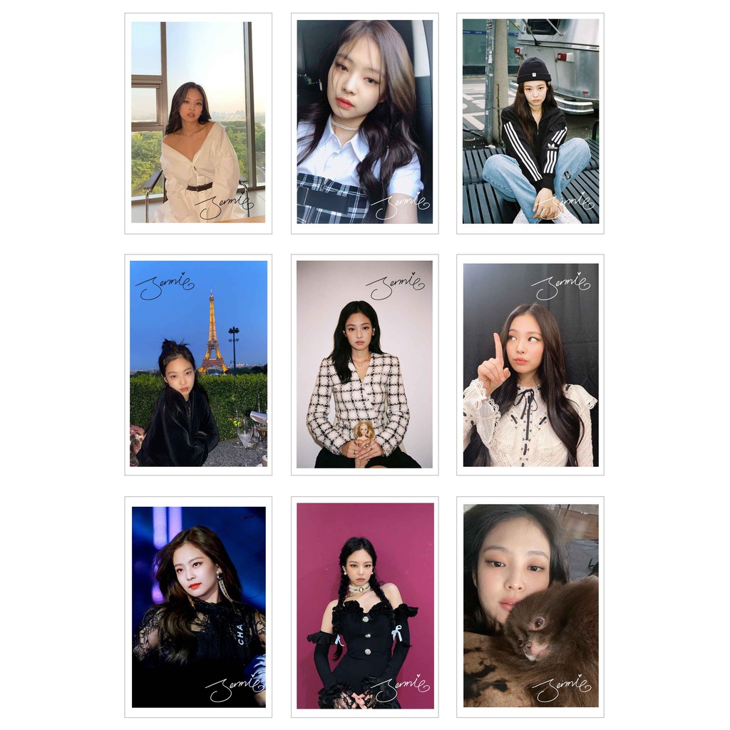 [Ép Lụa] Lomo Card Ảnh JENNIE BLACKPINK có chữ ký ( 54 ảnh)