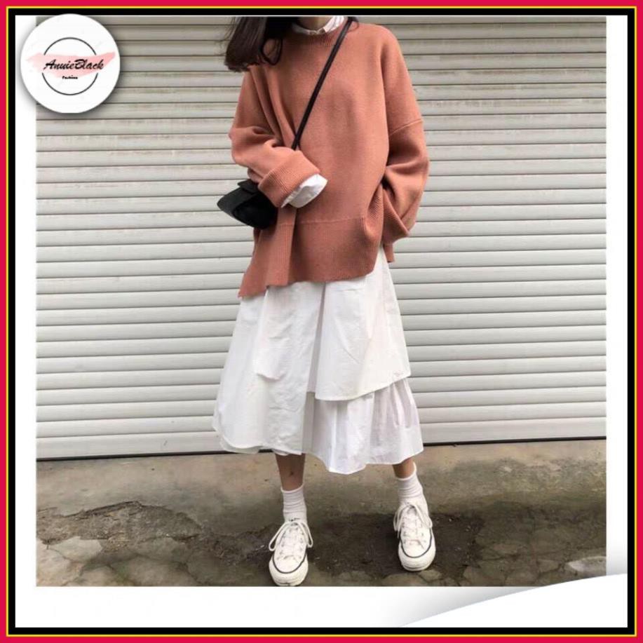 Chân Váy Xòe 🦋 Chân váy Uzallang lệch vạt 2 màu 🦋 AB | BigBuy360 - bigbuy360.vn