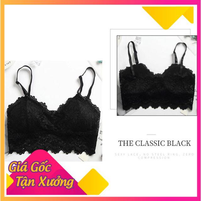 Áo Bra Ren Hoa 2 Dây Siêu Đẹp 343 Free Size