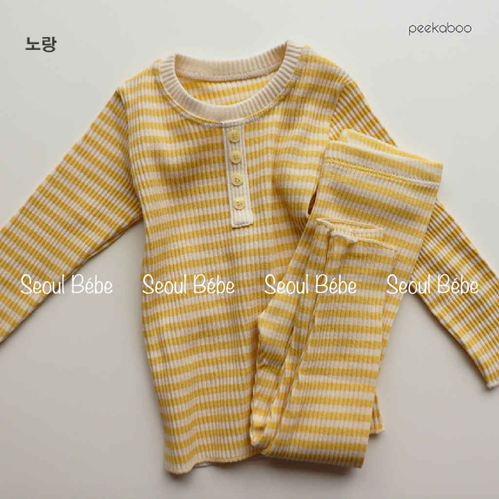 Bộ dài kẻ gân Mallow (jumpsuit/bộ rời) Peekaboo