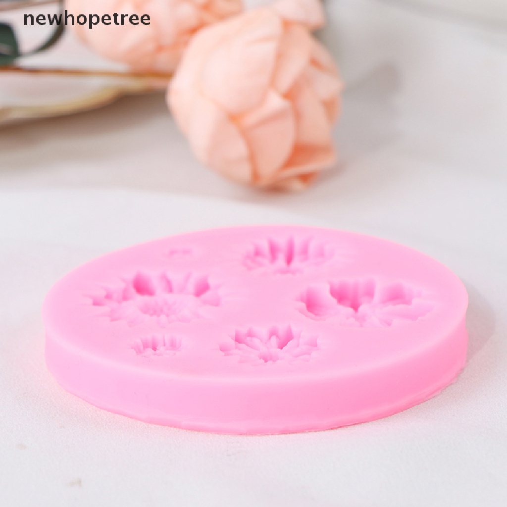 Khuôn Silicone Dập Nổi Hình Hoa Hướng Dương 3D Dùng Để Trang Trí Bánh