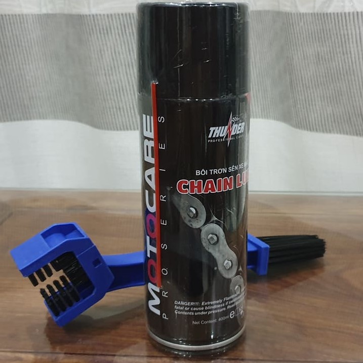 Chai xịt bôi trơn bảo dưỡng sên / xích xe mô tô Thunder Chain Lube 400ml